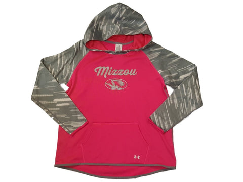 Missouri tigers under armor coldgear girls hot pink hoodie sweatshirt (xl) - sporting up