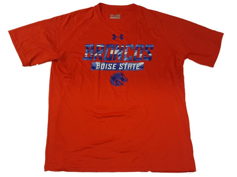 Boutique Boise State Broncos Under Armour Heatgear Orange SS Crew Neck T-shirt (l) - Sporting Up