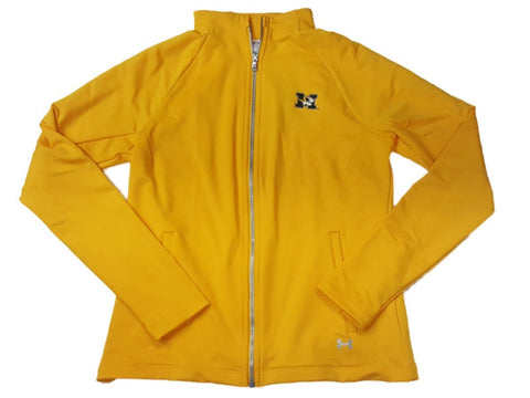 Missouri Tigers Under Armour WOMENS Yellow LS Loose Full Zip Jacket Pockets (M) - Sporting Up