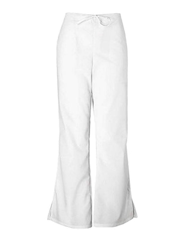 Cherokee Workwear Missy Fit WOMENS White Drawstring Nurse Scrub Pants - Sporting Up
