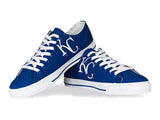 Kansas City Royals Row One UNISEX Blue "KC" Logo Canvas Lace Up Shoes - Sporting Up