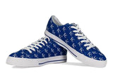 Kansas City Royals Row One WOMEN'S Blue Multi Logo Canvas Lace Up Shoes - Sporting Up