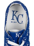 Kansas City Royals Row One WOMEN'S Blue Multi Logo Canvas Lace Up Shoes - Sporting Up