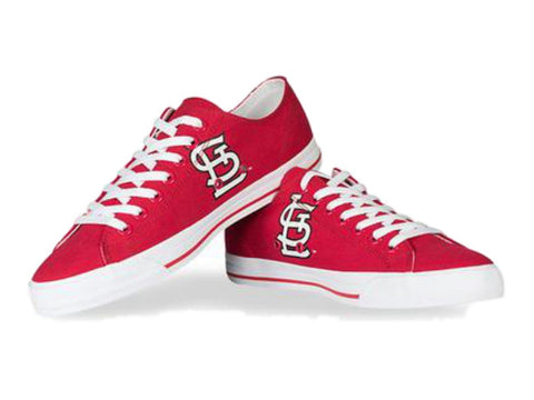 Boutique st. louis cardinals row one unisexe rouge "stl" logo toile chaussures à lacets - sporting up