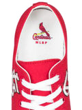 St. louis cardinals row one unisex röd "stl"-logotyp canvas skor med snörning - sporting up