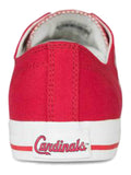 St. louis cardinals row one unisex röd "stl"-logotyp canvas skor med snörning - sporting up