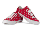 St. Louis Cardinals Row One WOMEN'S Red Multi Logo Canvas Lace Up Shoes - Sporting Up