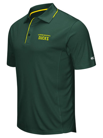 Shop Oregon Ducks Colosseum Green Polyester Performance Short Sleeve Golf Polo Shirt - Sporting Up