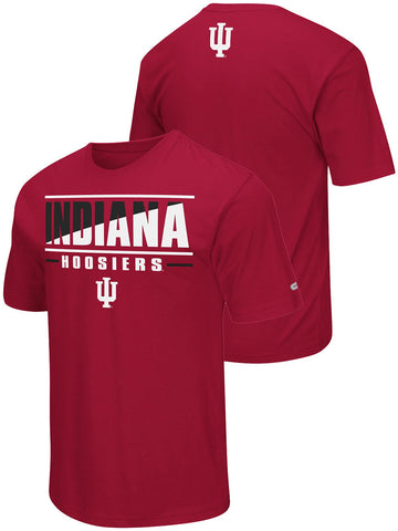 Indiana hoosiers colosseum röd lättvikts t-shirt för aktiv träning som andas - sportig