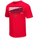 Louisville cardinals colosseum röd lätt ventilerande aktiv tränings-t-shirt - sportig