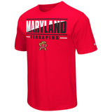 Maryland Terrapins Colosseum Red Lightweight Breathable Active Workout T-Shirt - Sporting Up