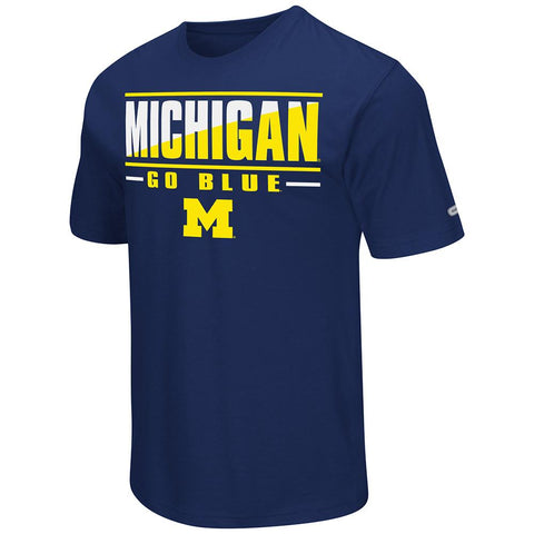 Shop Michigan Wolverines Colosseum Navy Lightweight Breathable Active Workout T-Shirt - Sporting Up