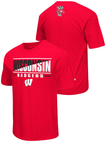 Shoppa wisconsin grävlingar colosseum röd lätt t-shirt för aktiv träning som andas - sportig