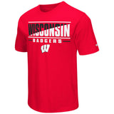 Wisconsin badgers colosseum röd lättvikts-t-shirt för aktiv träning som andas - sportig