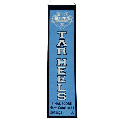 Pancarta de puntuación de campeones de baloncesto universitario de North Carolina Tar Heels 2017 (8 x 32 pulgadas) - Sporting Up