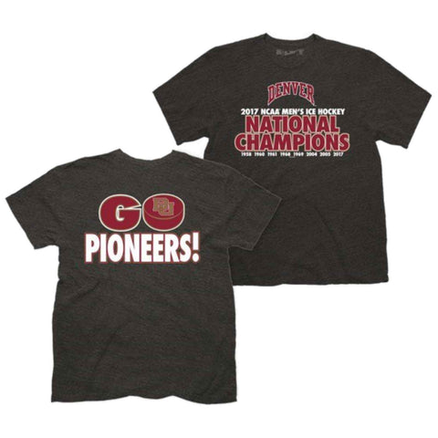 Achetez le t-shirt pour jeunes des Denver Pioneers 2017 Hockey Frozen Four Champions Go Pioneers - Sporting Up