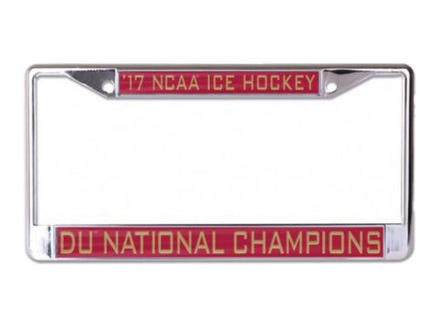 Shop Denver Pioneers 2017 NCAA Men's Frozen Four Champions Inlaid License Plate Frame - Sporting Up
