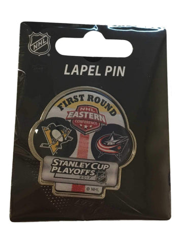 Shop Pittsburgh Penguins Columbus Blue Jackets 2017 Stanley Cup Playoffs Dueling Pin - Sporting Up