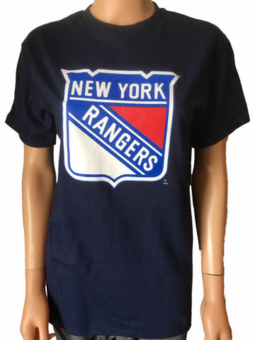 T-shirt à manches courtes 100 % coton bleu marine pour femme des Rangers de New York Saag - Sporting Up