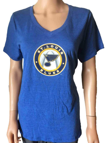 Shop St. Louis Blues SAAG WOMEN Blue Tri-Blend Short Sleeve V-Neck T-Shirt - Sporting Up