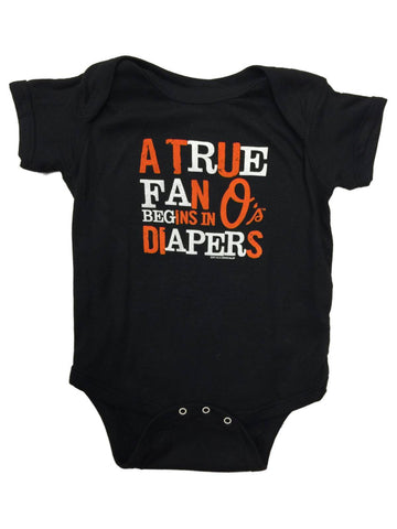 Shop Baltimore Orioles SAAG INFANT BABY Unisex Black True Fan One Piece Outfit - Sporting Up