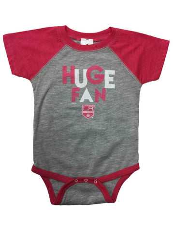 Shop Los Angeles Kings INFANT BABY Girl's Gray & Pink Huge Fan One Piece Outfit - Sporting Up