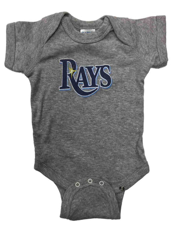 Tampa Bay Rays INFANT BABY Unisex Gray Lap Shoulder One Piece Outfit - Sporting Up