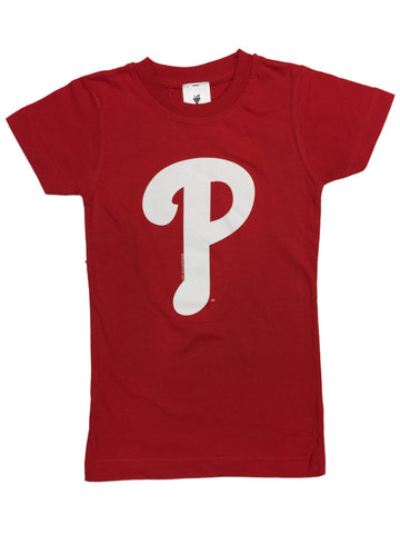 T-shirt rouge à manches courtes 100 % coton pour jeunes filles des Phillies de Philadelphie - Sporting Up