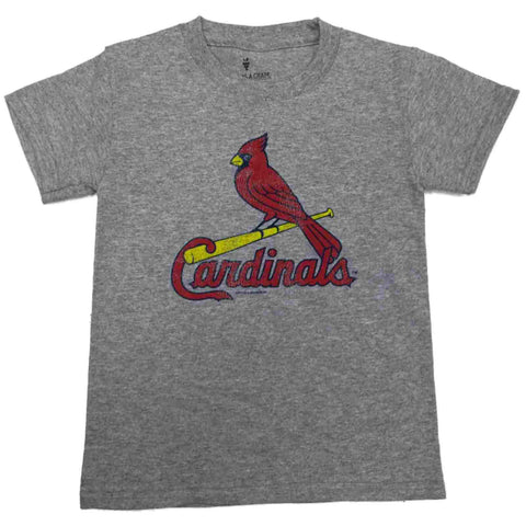 Shop St. Louis Cardinals SAAG YOUTH KIDS Gray Short Sleeve 100% Cotton T-Shirt - Sporting Up
