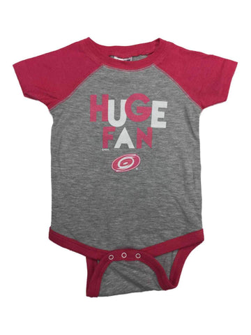 Shop Carolina Hurricanes INFANT BABY Girl Gray & Pink Huge Fan One Piece Outfit - Sporting Up