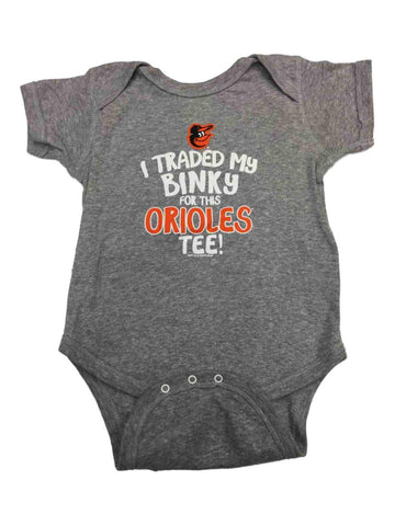 Orioles de Baltimore Saag bébé bébé unisexe gris tenue une pièce - sporting up