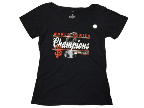 Achetez le t-shirt noir des champions de la série mondiale 2014 des Giants de San Francisco Saag pour femmes - Sporting Up