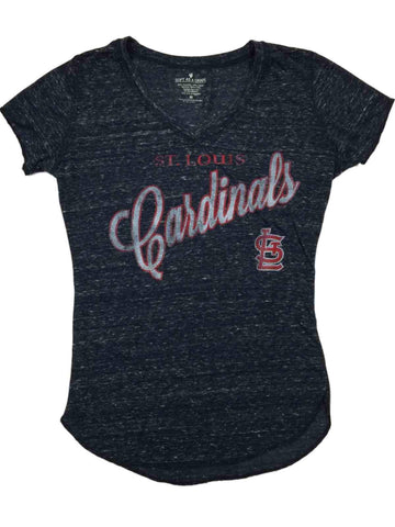 Shop St. Louis Cardinals SAAG WOMEN Navy Vintage Ultra Soft V-Neck T-Shirt - Sporting Up