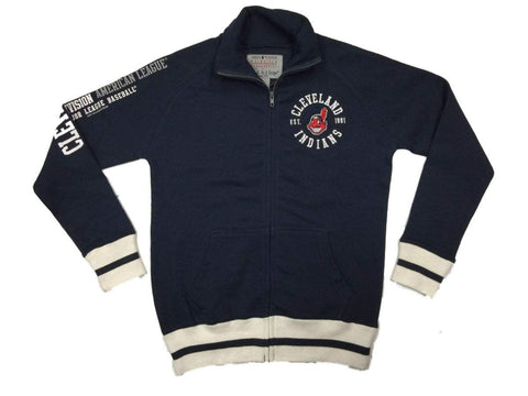 Shoppen Sie die Cleveland Indians Damen-Trainingsjacke mit American League-Defekt-Logo in Marineblau – sportlich