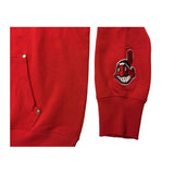 Chaqueta con capucha y manga larga con cremallera completa roja para mujer saag de los indios de Cleveland - sporting up