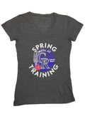 Colorado Rockies SAAG WOMENS Gray Mesa, AZ Spring Training V-Neck T-Shirt - Sporting Up