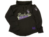 Colorado Rockies SAAG WOMENS Black LS Funnel Neck Pullover Sweatshirt - Sporting Up