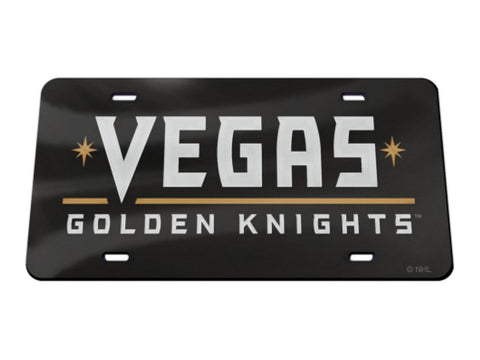 Shop Las Vegas Golden Knights NHL WinCraft Black Crystal Mirror License Plate Cover - Sporting Up