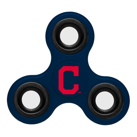 Boutique Cleveland Indians MLB Navy Three Way Diztracto Fidget Hand Spinner - Sporting Up