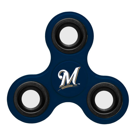 Shop Milwaukee Brewers MLB Navy Three Way Diztracto Fidget Hand Spinner - Sporting Up