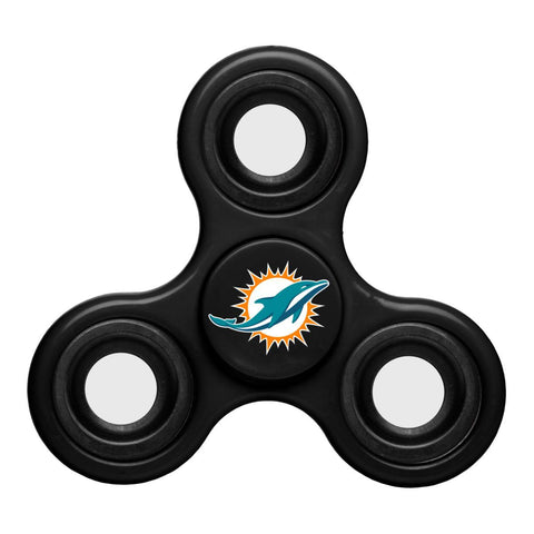 Compre miami Dolphins nfl black diztracto fidget hand spinner de tres vías - sporting up