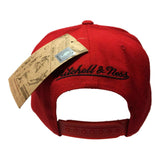 Chicago Bulls Mitchell & Ness Red Acrylic Wool Adj. Snapback Flat Bill Hat Cap - Sporting Up