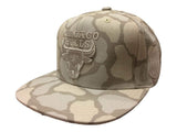 Chicago Bulls Mitchell & Ness Tan Cow Print Conference Snapback Flat Bill Hat - Sporting Up