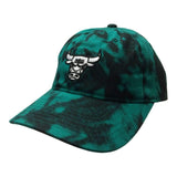 Chicago Bulls Mitchell & Ness Green & Black Tie-Dye Adj. Strapback Hat Cap - Sporting Up