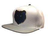 Memphis Grizzlies Mitchell & Ness White Silver Adj. Flat Bill Snapback Hat Cap - Sporting Up