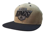 Los Angeles Kings Mitchell & Ness Beige Tweed Style Structured Flat Bill Hat Cap - Sporting Up