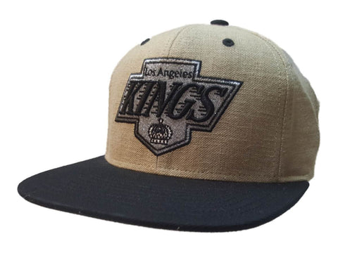 Shop Los Angeles Kings Mitchell & Ness Beige Tweed Style Structured Flat Bill Hat Cap - Sporting Up