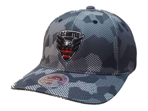 Shop D.C. United Mitchell & Ness Gray White Camo Structured Flexfit Hat Cap (L/XL) - Sporting Up