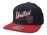 D.C. United Mitchell & Ness Black & Red Structured Flat Bill Snapback Hat Cap - Sporting Up