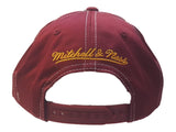 Cleveland Cavaliers Mitchell & Ness White Maroon Flat Bill Snapback Hat Cap - Sporting Up